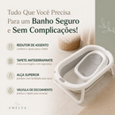 Banheira Dobrável para Bebê 2 em 1 com Encosto
